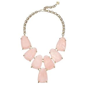 Kendra Scott Harlow Statement Necklace Rose Quartz